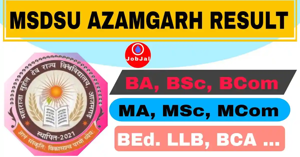 MSDSU azamgarh result 2025